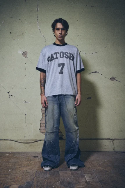 Satoshi Nakamoto Glitter Ringer 7 Tee