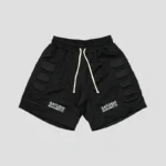 Satoshi Nakamoto Mesh Moto Shorts Black