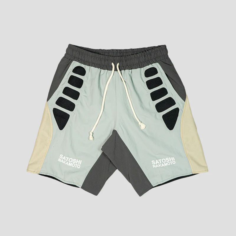 SS25SHT005-GRY.webp Satoshi Nakamoto Tech Shorts Gray