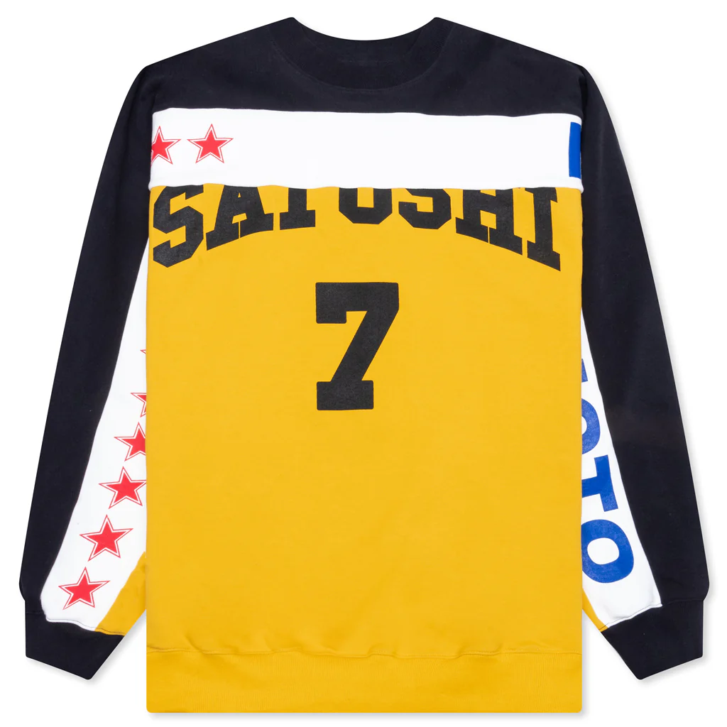 Team-Satoshi-Crewneck-Yellow-Black-FW24SWT005-YLW-11-17-24-Feature-VR.webp Satoshi Nakamoto Team Satoshi Crewneck Yellow/Black